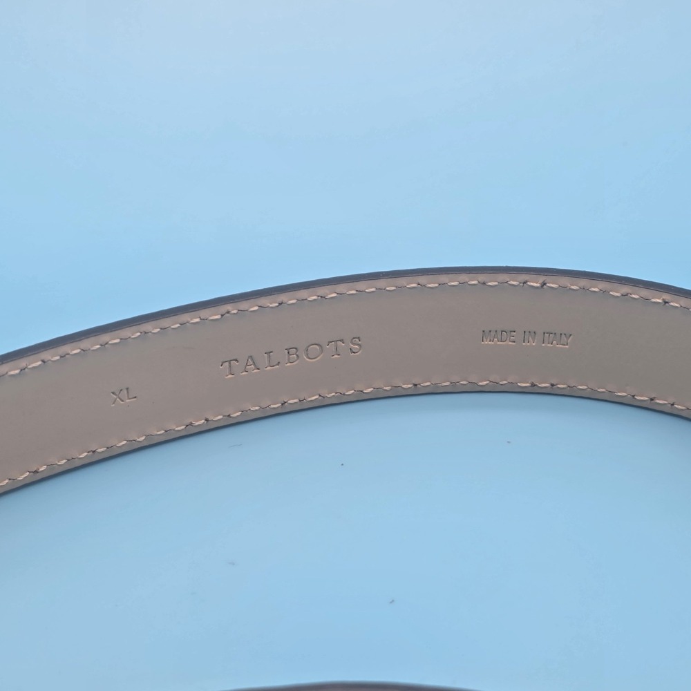 Women's Navy Blue Talbots Leather Belt Size X- Large - Picture 2 of 4